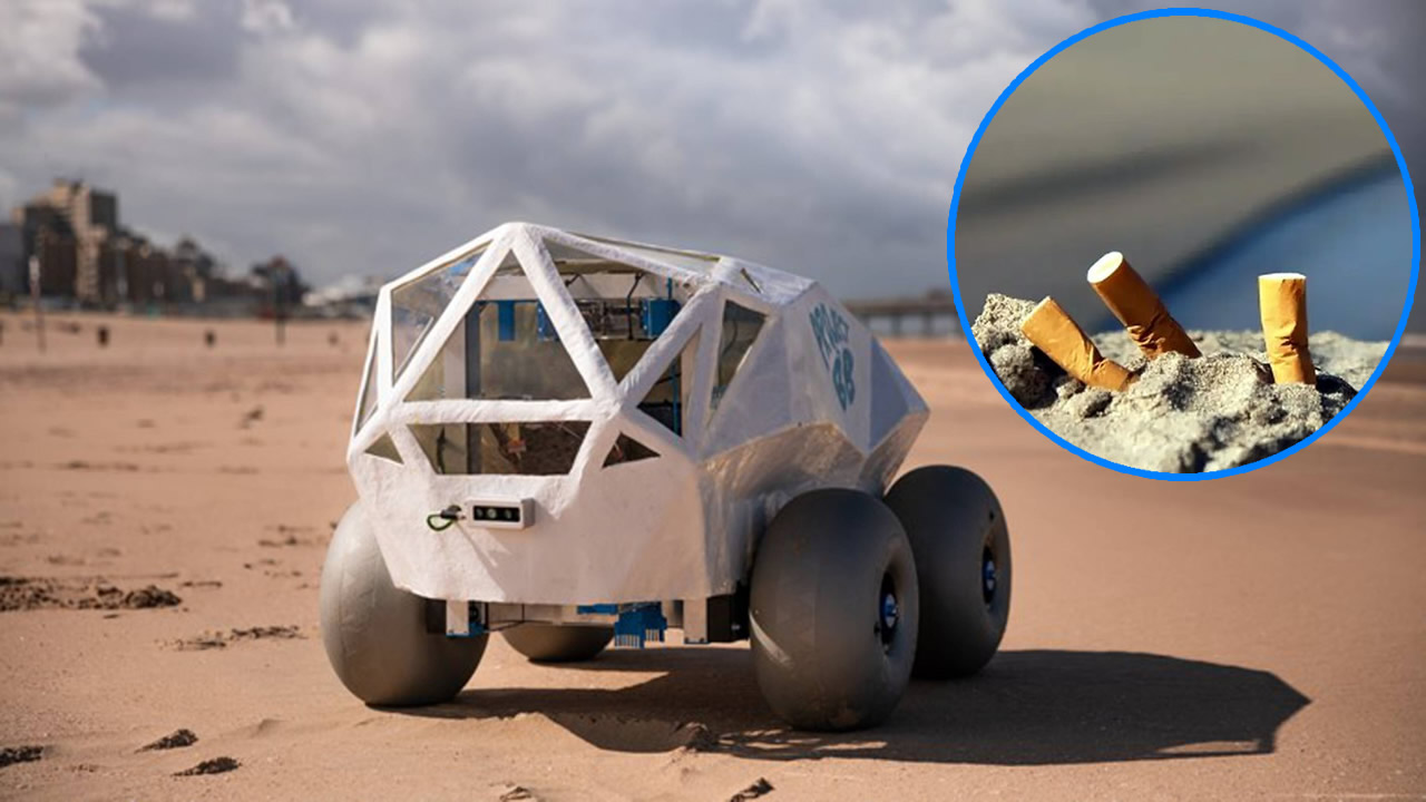 BeachBot: un pequeño robot con inteligencia artificial que recoge colillas de cigarro de playas